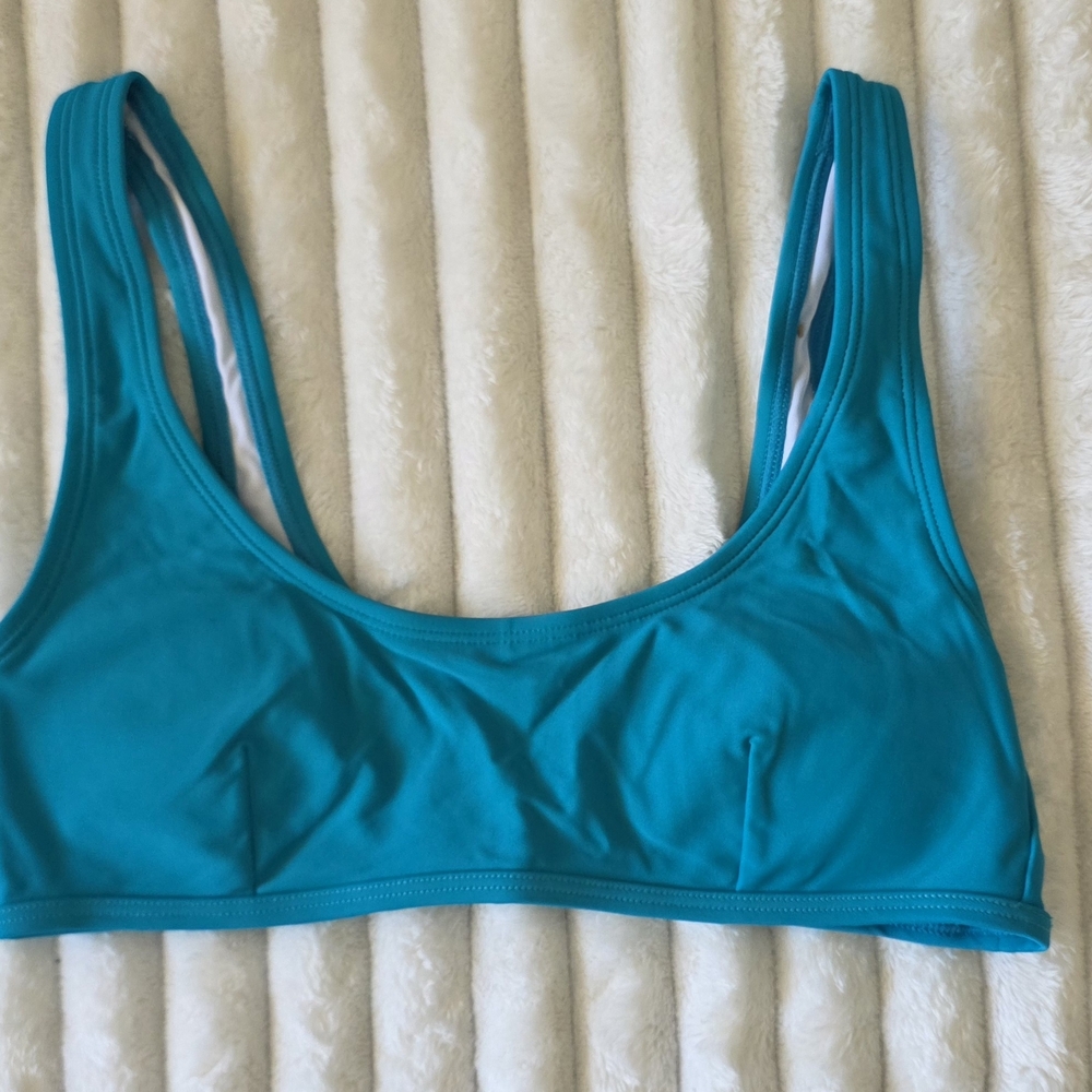 Halara Teal‎ Swim Top; XS